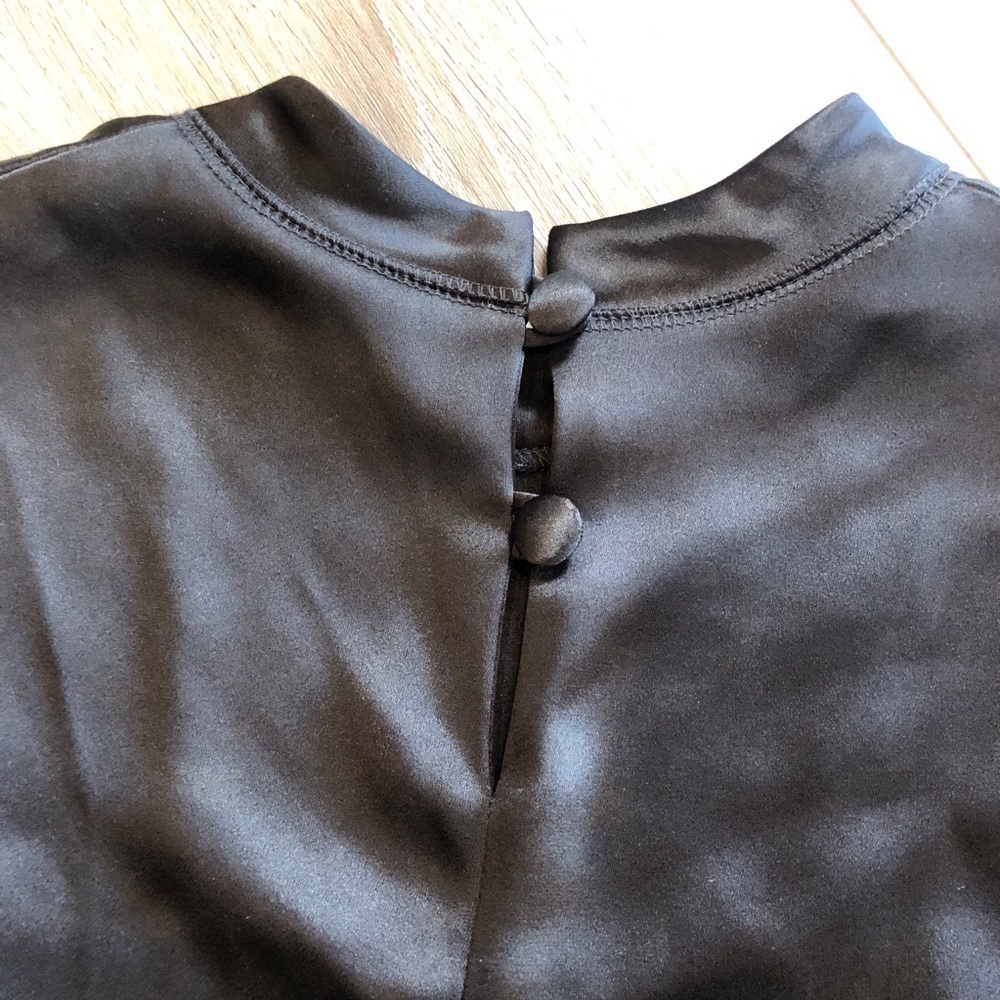 Nanushka Bhumi Satin Cutout Black Midi Dress Womens Size Black - Picture 6 of 10